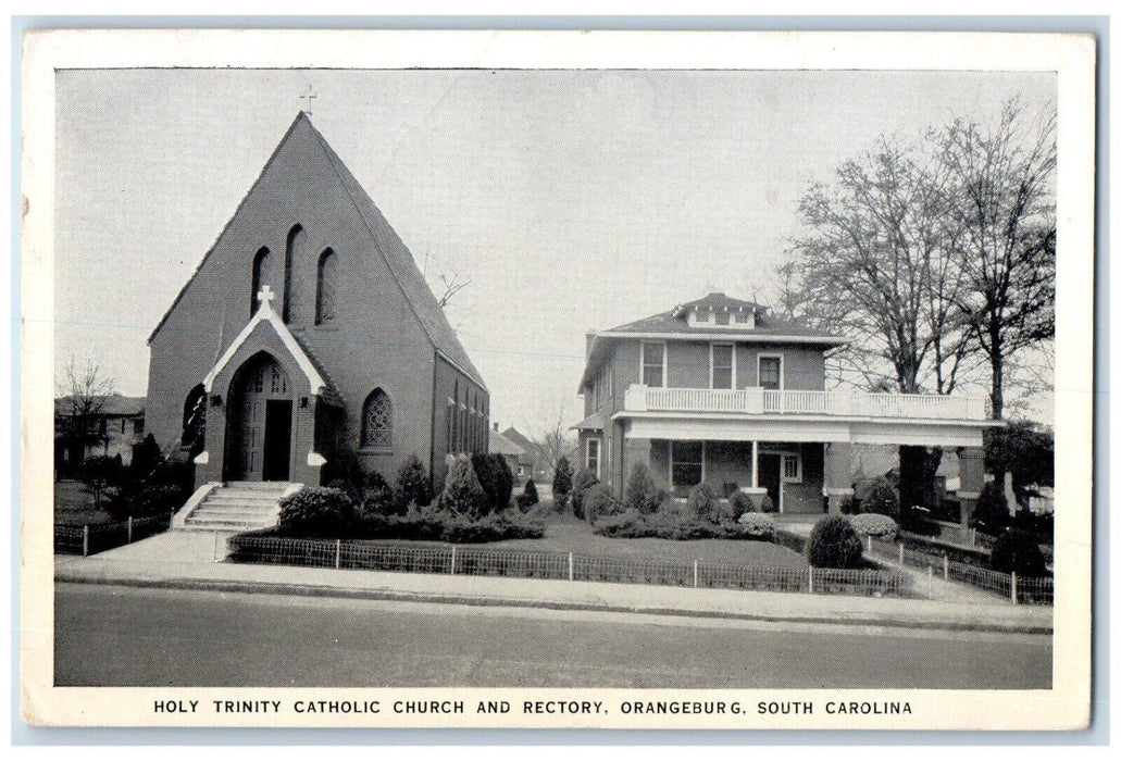 c1940 Holy Trinity Catholic Church Rectory Orangeburg South Carolina SC Postcard