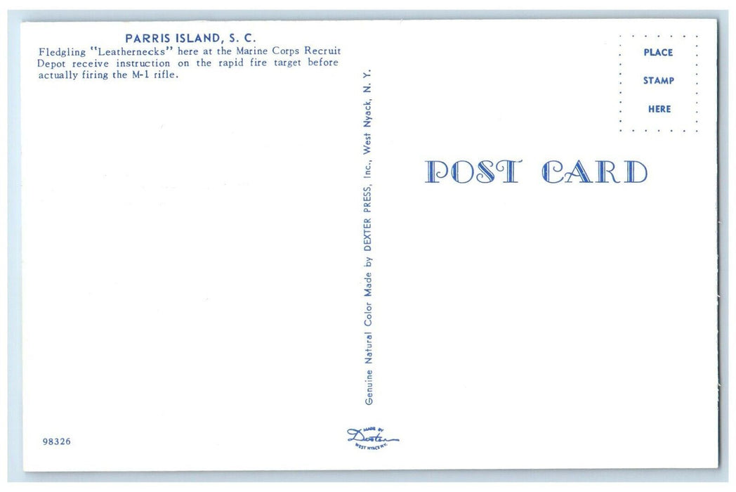 c1960 Fledgling Lleathernecks Marine Corps Parris Island South Carolina Postcard