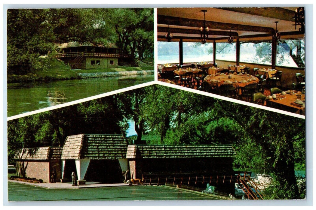 1960 Pappans Beaver River Restaurant Riverside Bridgewater Pennsylvania Postcard