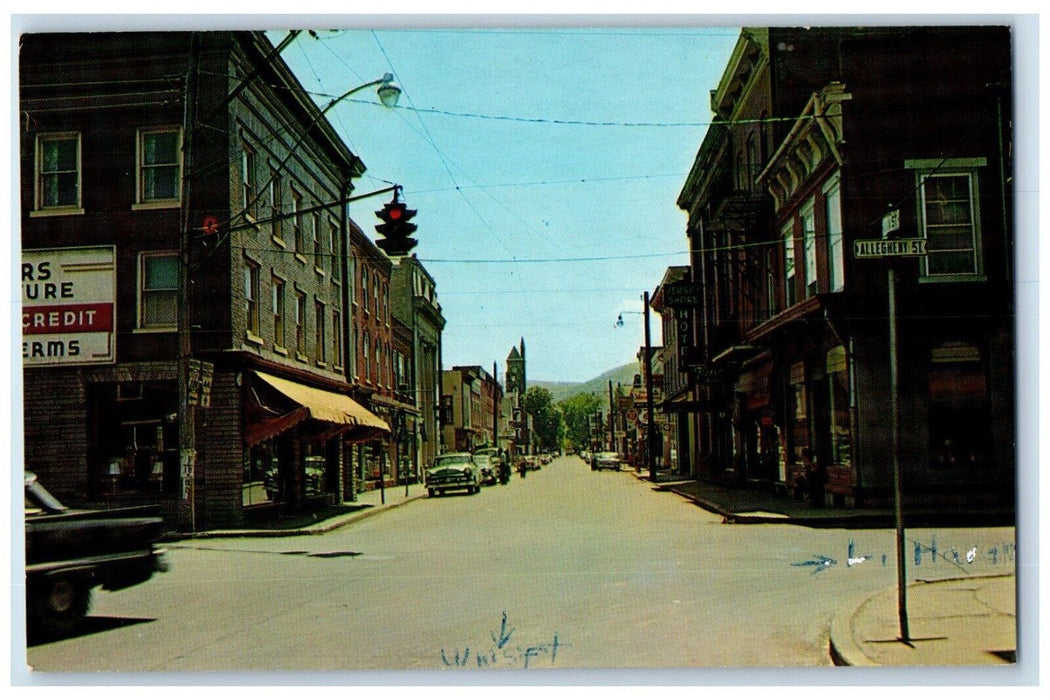c1960 Business District Main Street Jersey Shore Exterior Pennsylvania Postcard
