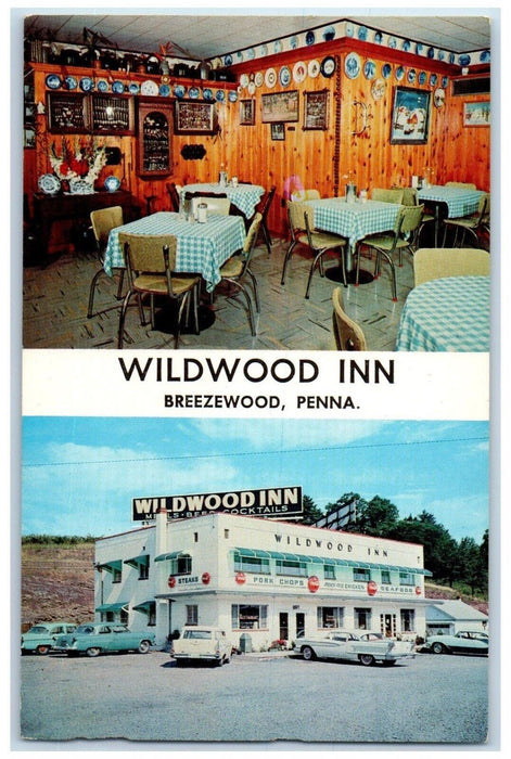 c1960 Wildwood Inn Restaurant Hotel Route 126 Breezewood Pennsylvania Postcard