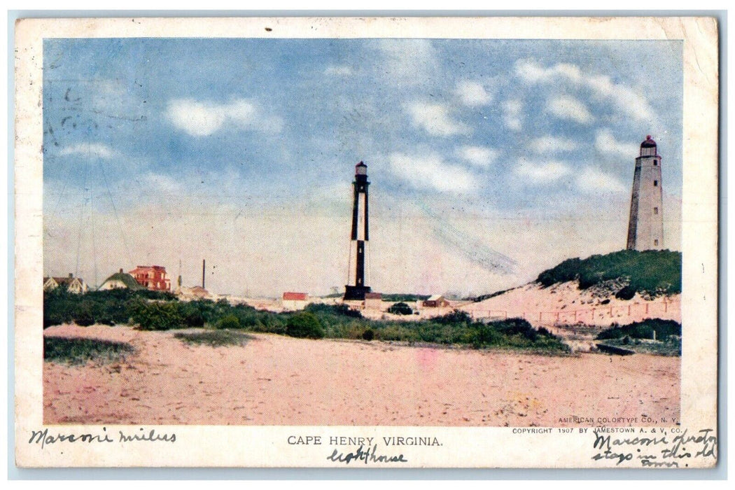 1907 Cape Henry Virginia Jamestown Exposition Norfolk Virgnia VA Postcard