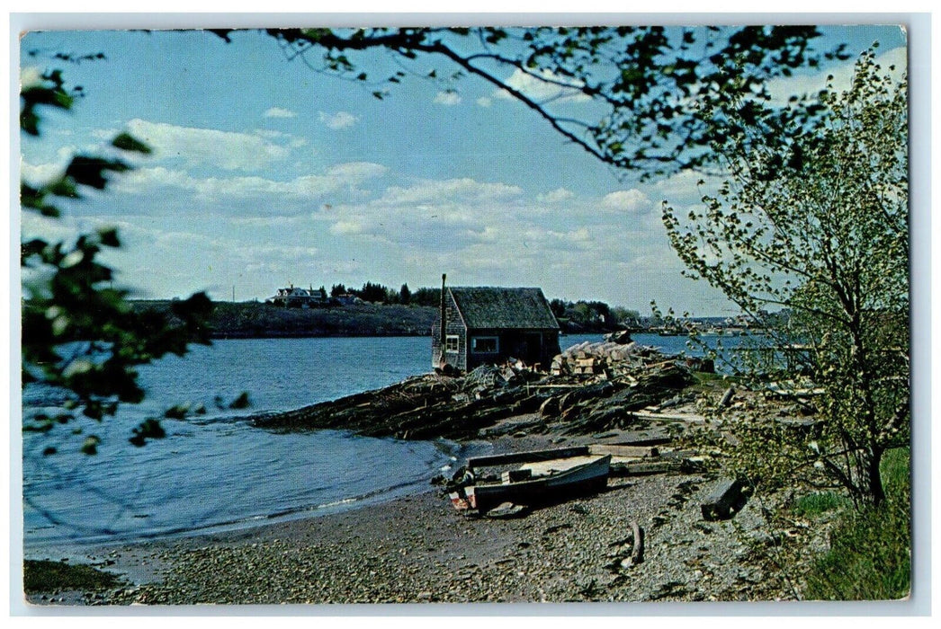 1963 Bailey Island Maine ME, Nubble Ledge And Mackerel Cove Vintage Postcard