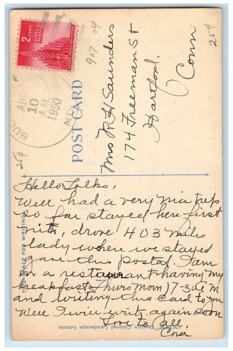 1950 Greetings From Buckeystown Maryland MD, Cows River Boat View Postcard