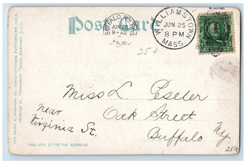 1906 Stone Hill Road Williamstown Massachusetts MA Posted Antique Postcard