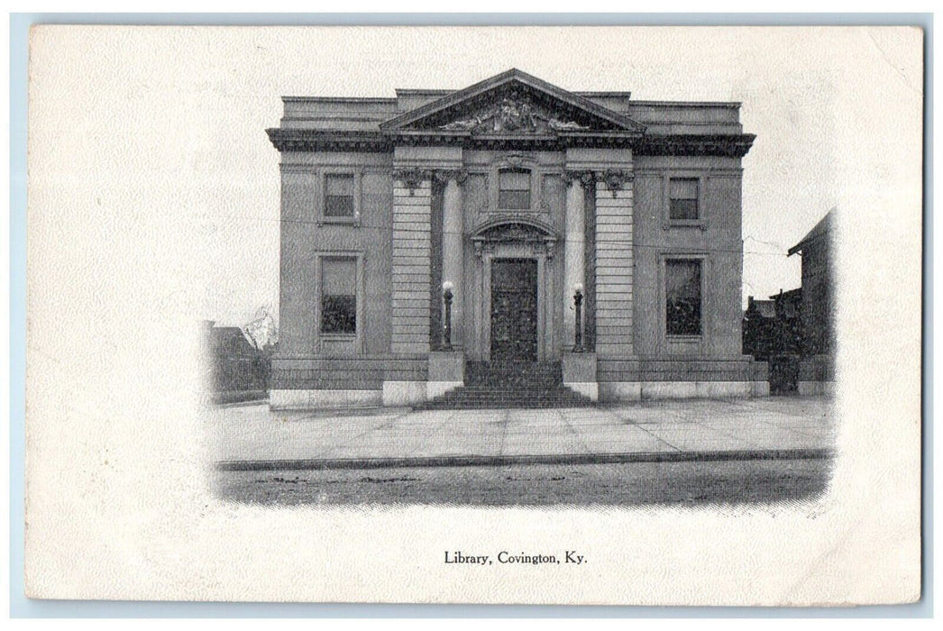 c1905 Library Covington Kentucky Commercial Tribune Souvenir Newspaper Postcard