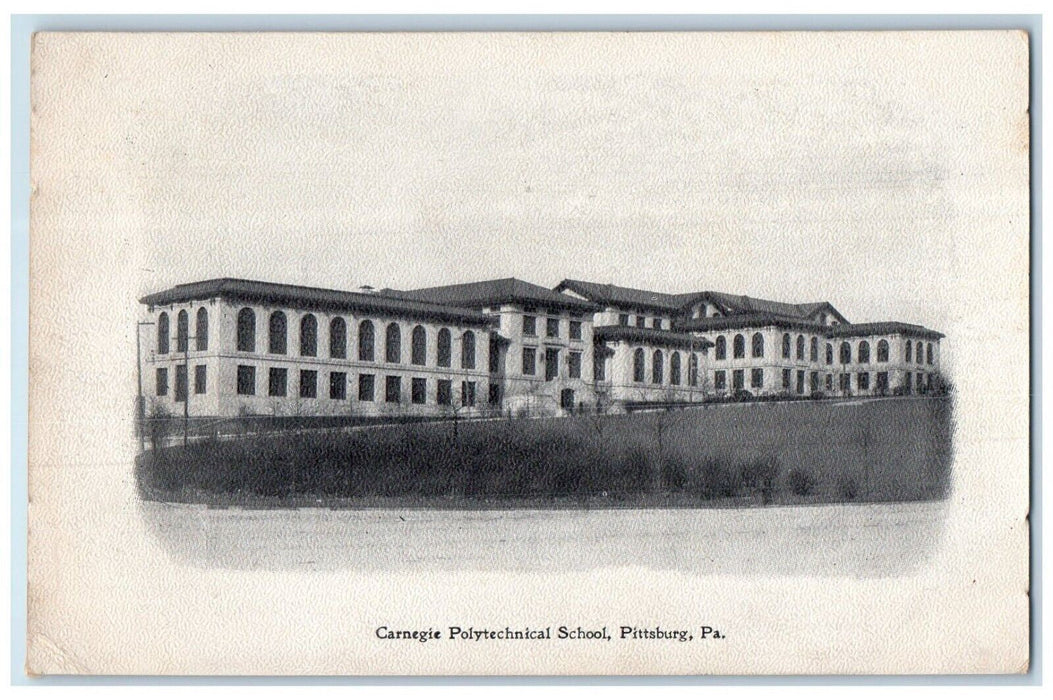 c1905 Carnegie Polytechnical School Pittsburg Souvenir Press Newspaper Postcard