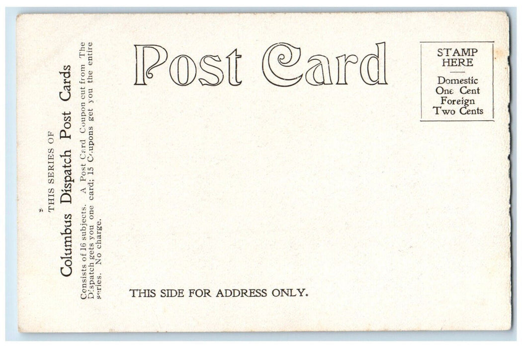 c1905 Storage Dam Furnishes Columbus Water Supply Columbus Dispatch OH Postcard