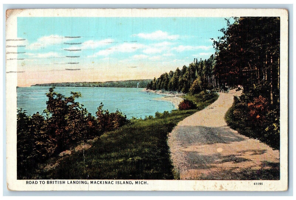 1944 Road To British Landing Mackinac Island Michigan MI Posted Vintage Postcard