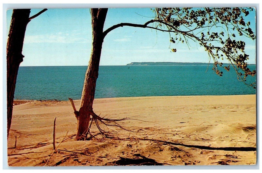Sleeping Bear Sand Dunes South Manitou Island Michigan MI Vintage Postcard