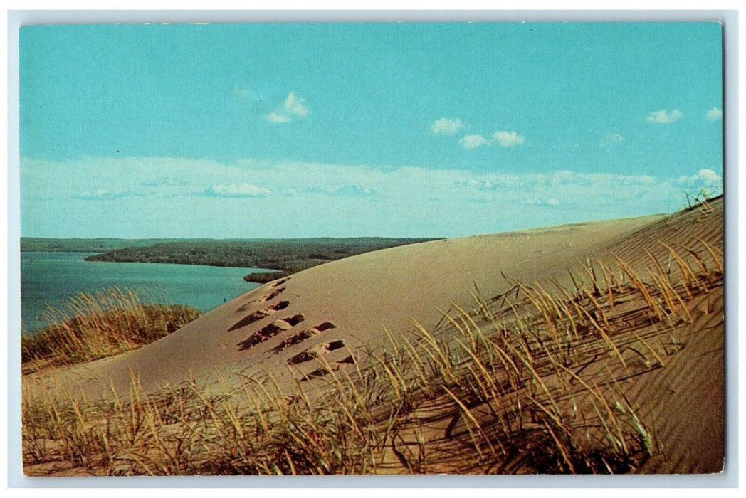 c1960's Footprints In The Sand Glen Haven Michigan MI Unposted Vintage Postcard