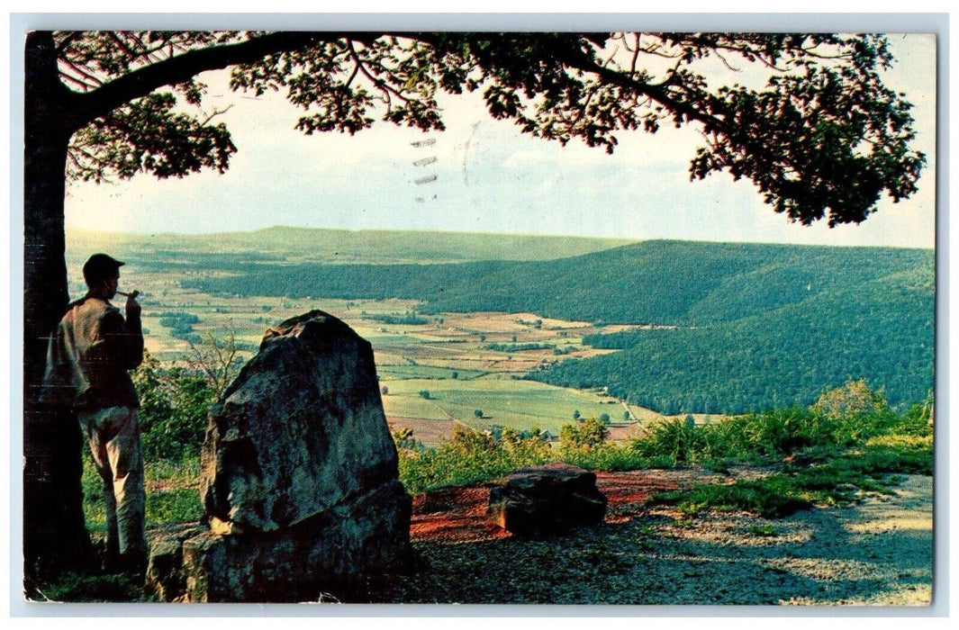 1956 Greens View Breathtaking Panorama Mountain Rock Sewanee Tennessee Postcard