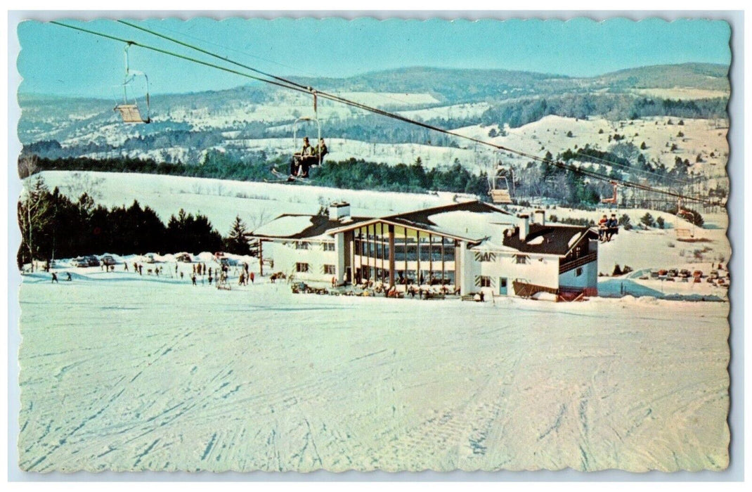c1950's Mount Ascutney Ski Area Windsor Vermont VT Unposted Vintage Postcard