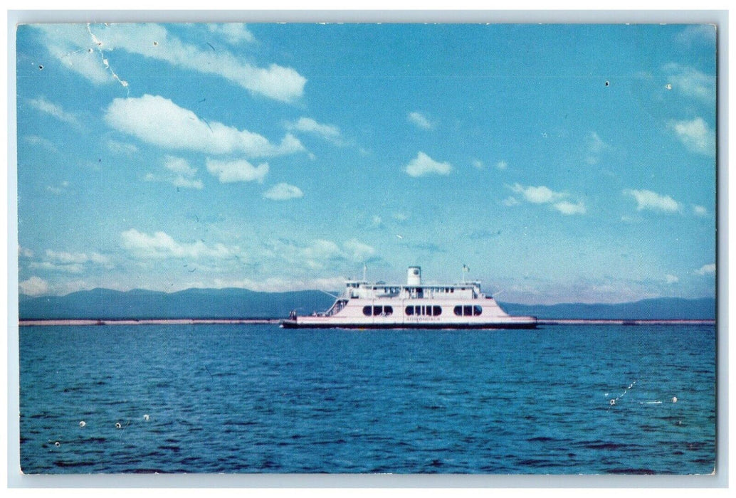 M.V. Adirondack Most Scenic Ferry Crossing North America Port Kent NY Postcard