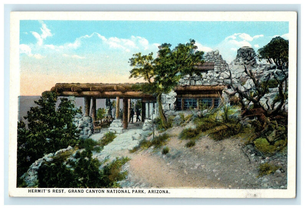 c1920's Hermit's Rest Grand Canyon National Park Arizona AZ Vintage Postcard
