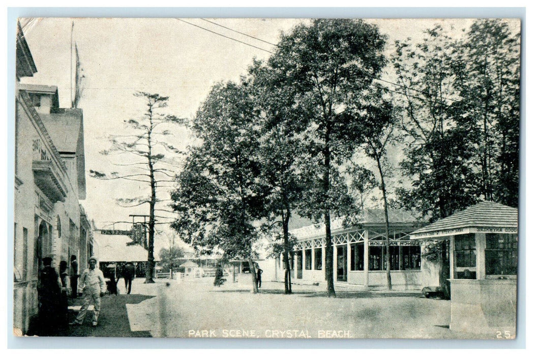 c1910 Park Scene, Crystal Beach, Canada CA Posted Foreign Antique Postcard