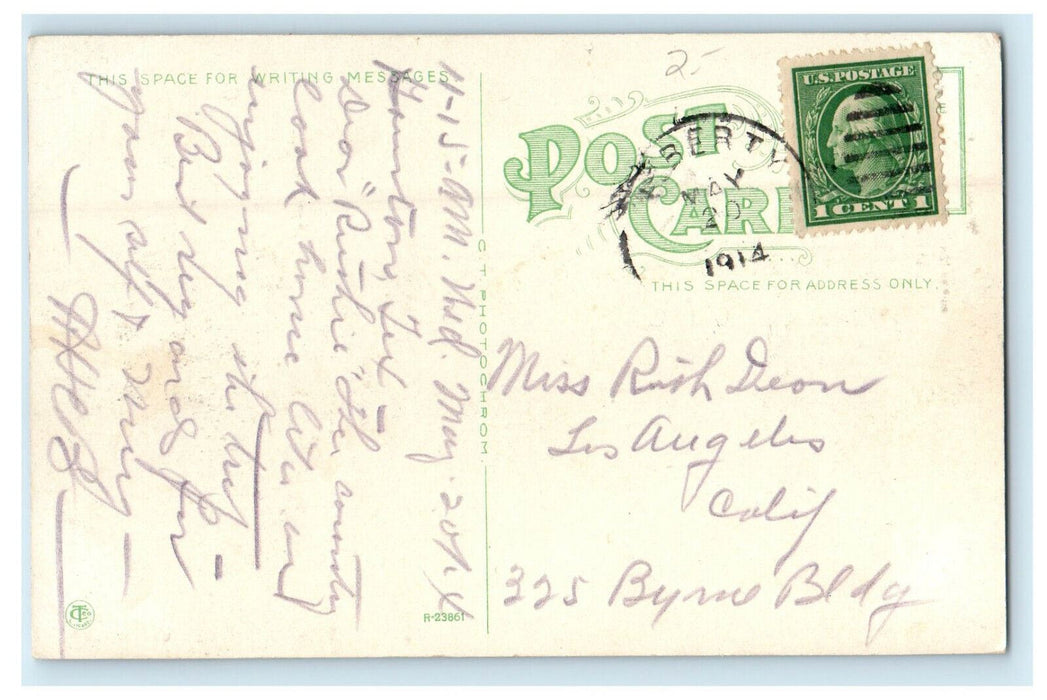 1914 Rice Hotel Corner Main Street and Texas Avenue Houston Texas TX Postcard
