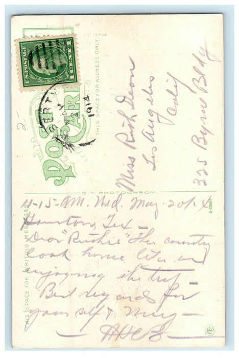 1914 Rice Hotel Corner Main Street and Texas Avenue Houston Texas TX Postcard
