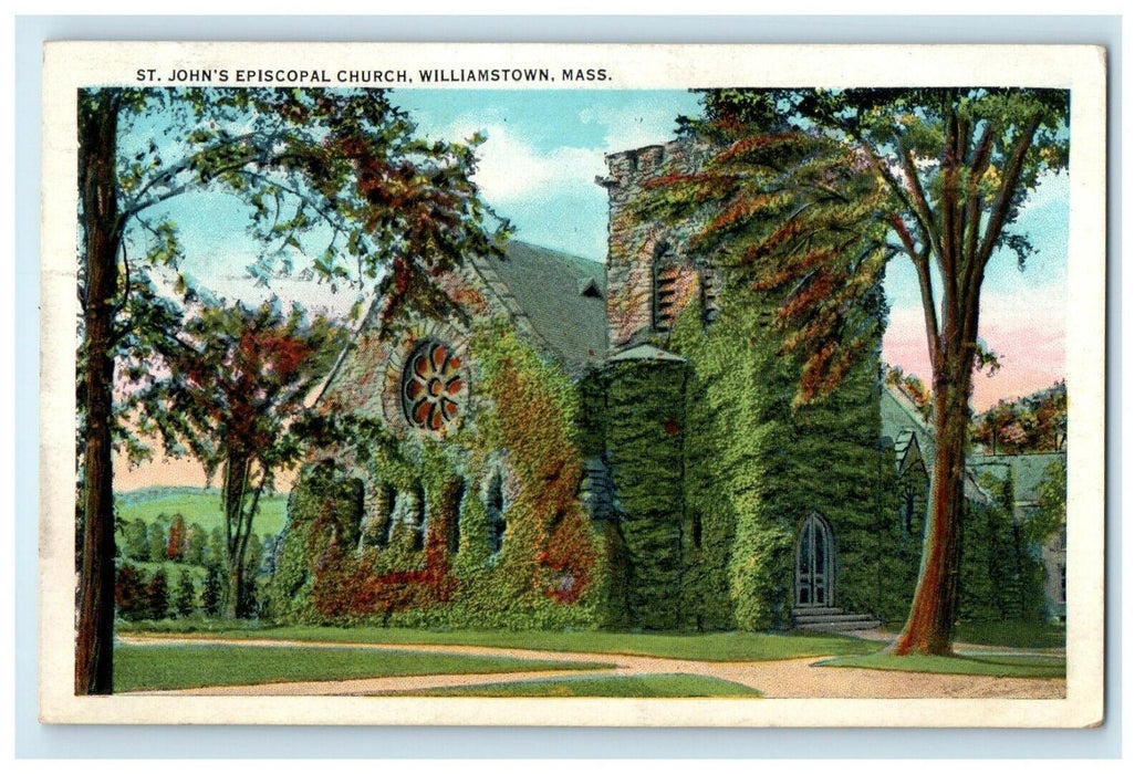 1933 St. John's Episcopal Church Williamstown Massachusetts MA Vintage Postcard