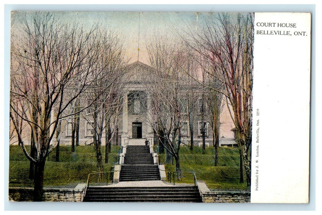 1909 The Court House Belleville Ontario Canada Posted Antique Postcard