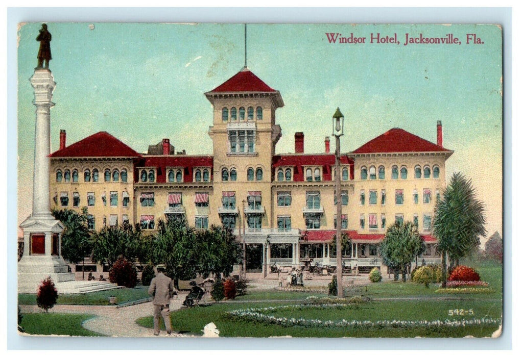 c1910's View Of Windsor Hotel Jacksonville Florida FL Unposted Antique Postcard