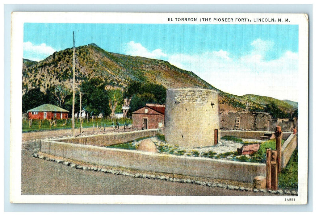 c1920s El Torreon (The Pioneer Fort) Lincoln New Mexico NM Antique Postcard