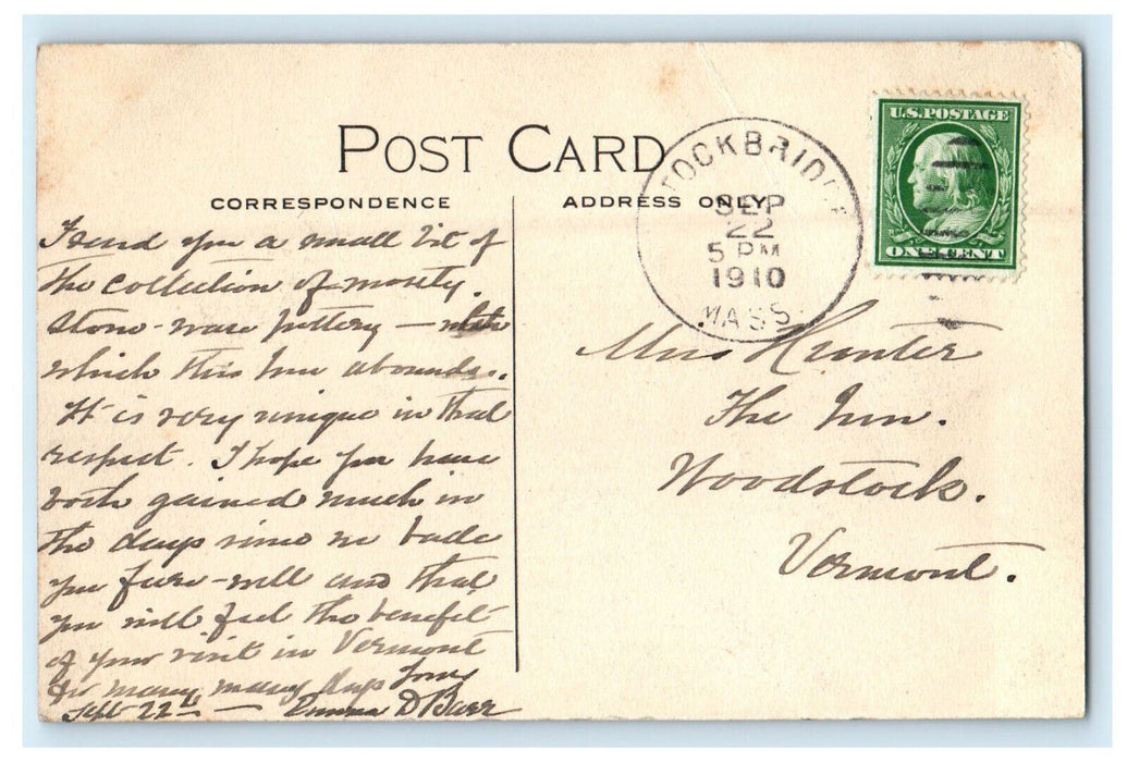 1910 Collection of Tea Pots Red Lion Inn Stockbridge Massachusetts MA Postcard