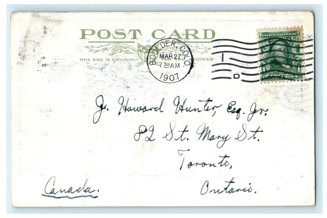 1907 Prairie Dog Standing, Boulder Colorado CO Antique Posted Postcard