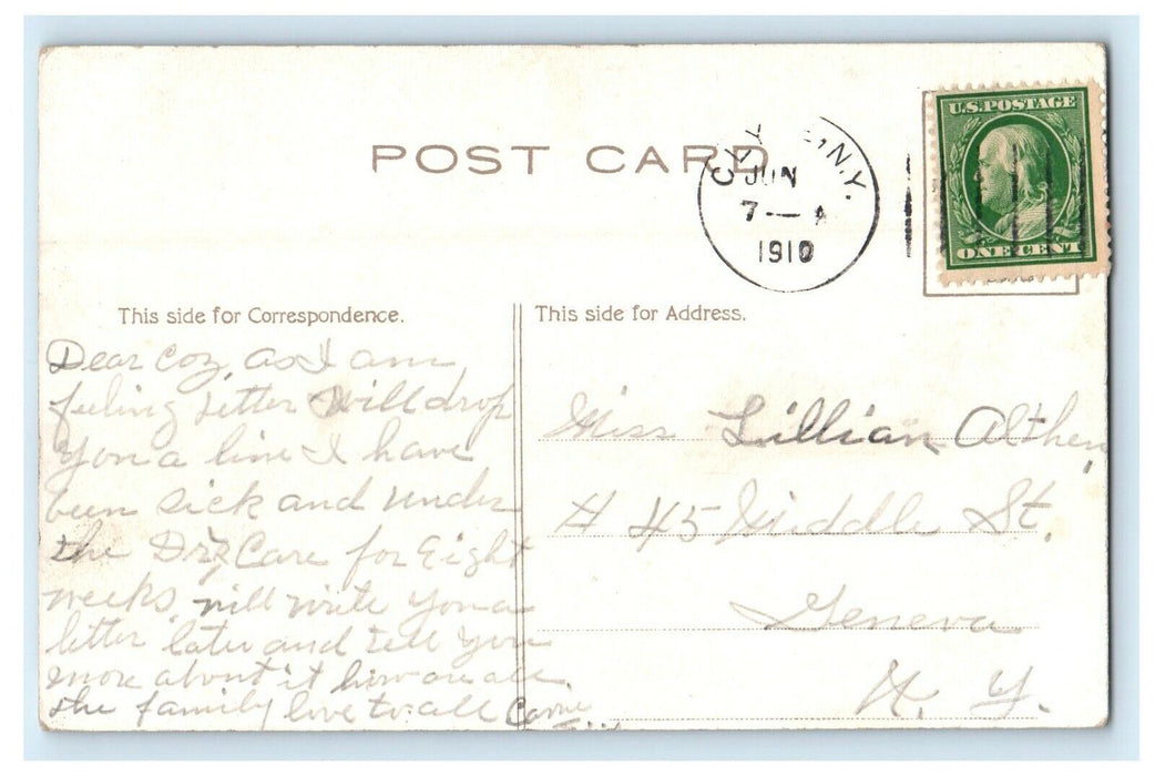 1910 Cooper Square Moonlight Railroad Train New York City NY, Clyde Postcard