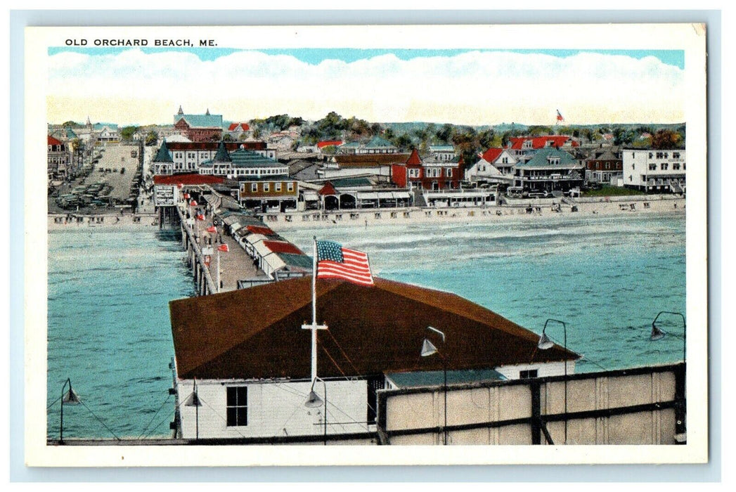 c1920's View Of Old Orchard Beach Maine ME Unposted Vintage Postcard