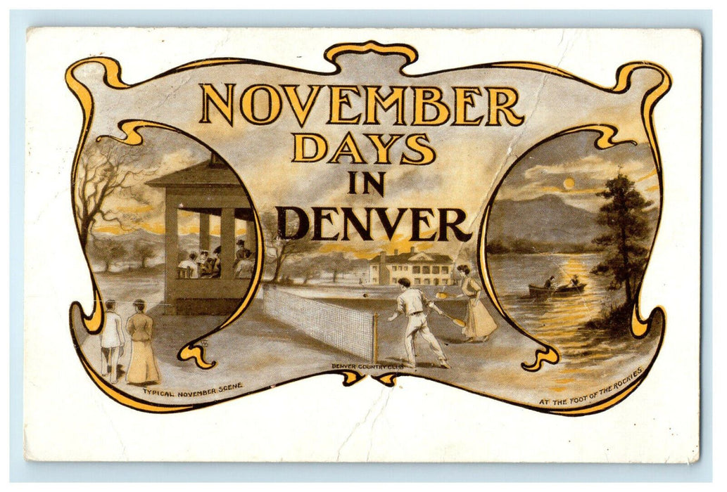 c1910 November Days in Denver Colorado CO Unposted Antique Postcard