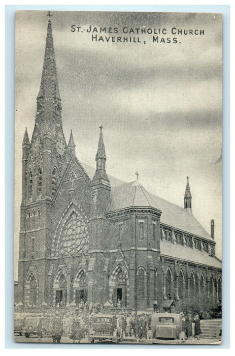1938 St. James Catholic Church, Haverhill, Massachusetts MA Postcard