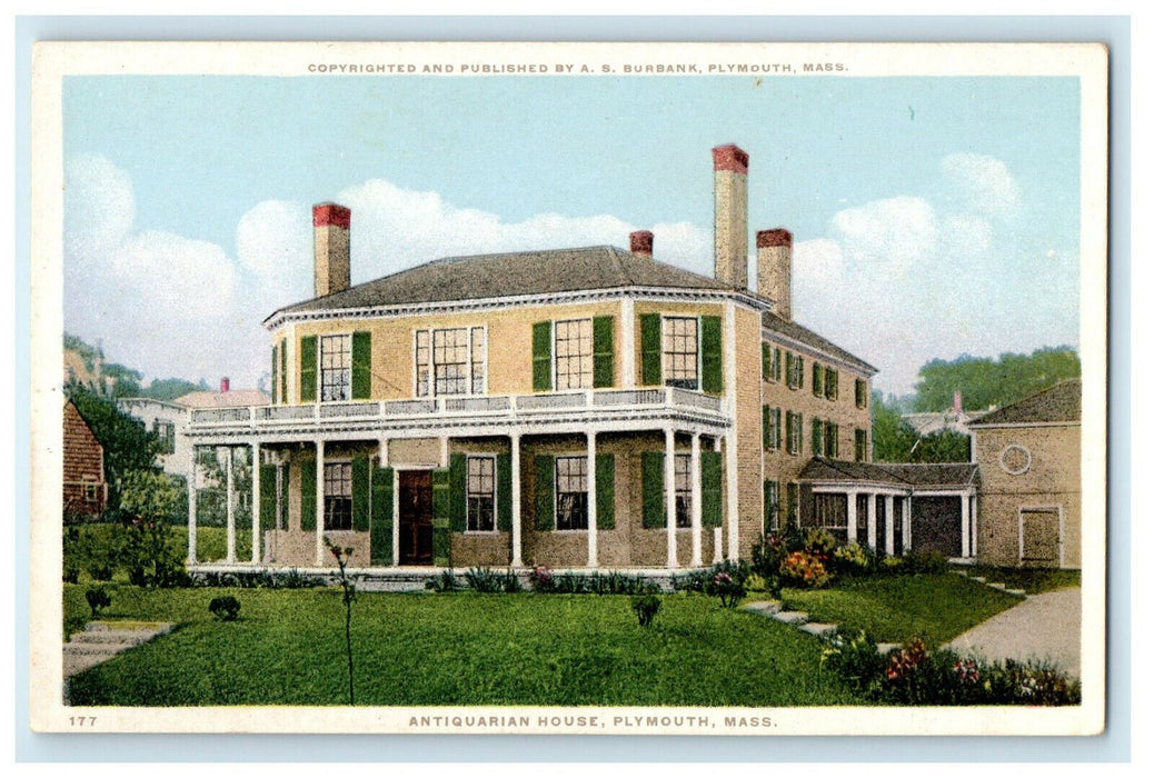 c1910 Antiquarian House, Plymouth Massachusetts MA Posted Phostint Postcard