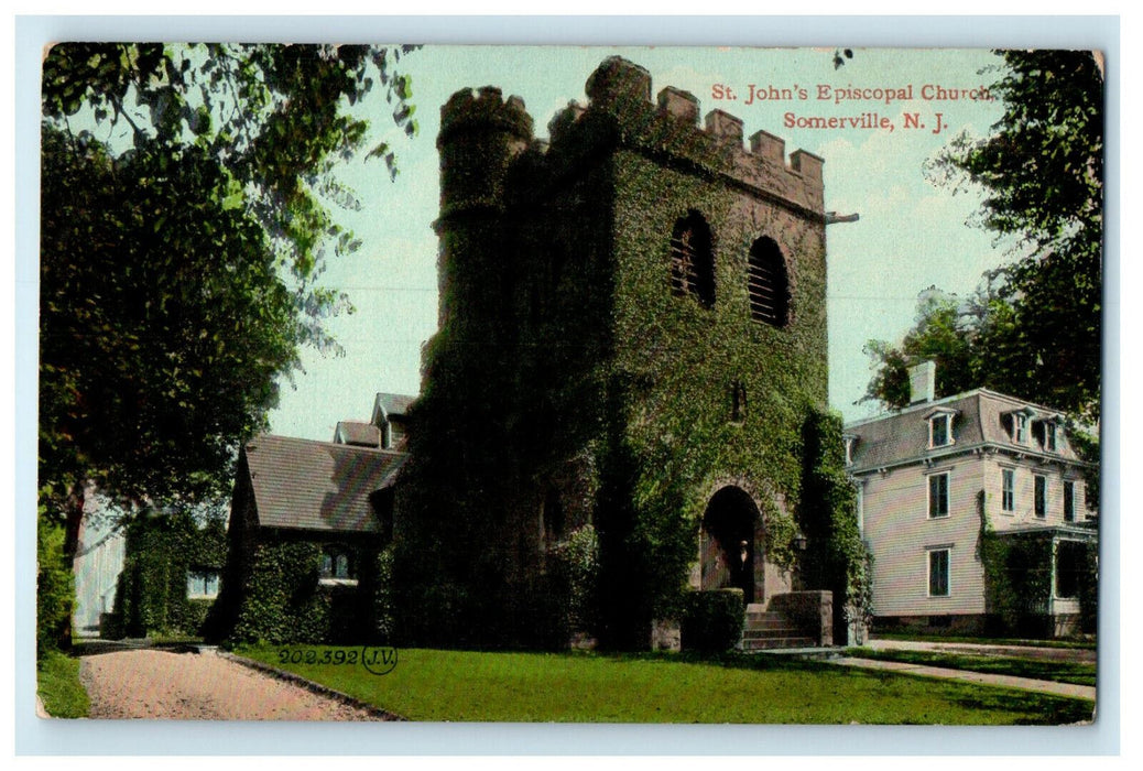 c1910 St. John's Episcopal Church, Somerville New Jersey NJ Postcard