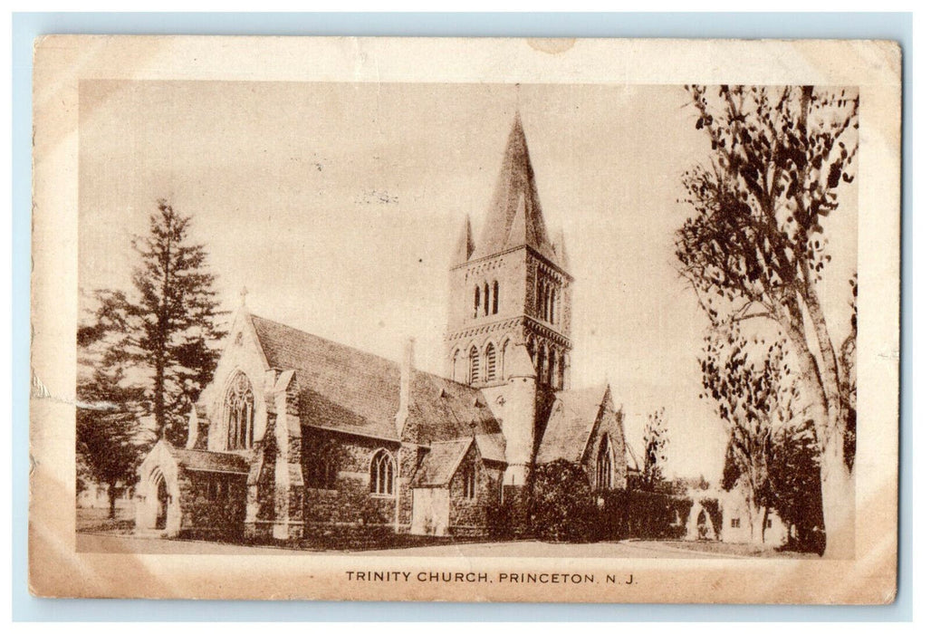 1933 Trinity Church Princeton New Jersey NJ Posted Vintage Postcard