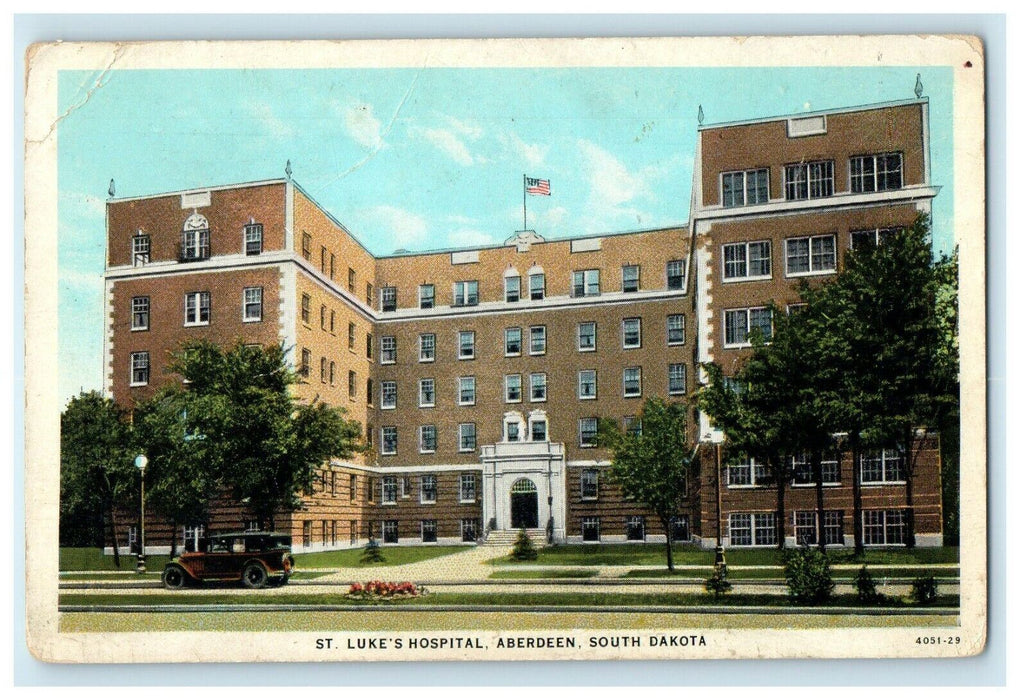c1920's St. Lukes Hospital Aberdeen South Dakota SD Unposted Vintage Postcard