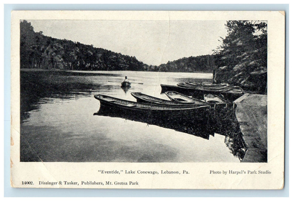 c1920s Eventide Lake Conewago Lebanon Pennsylvania PA Unposted Postcard