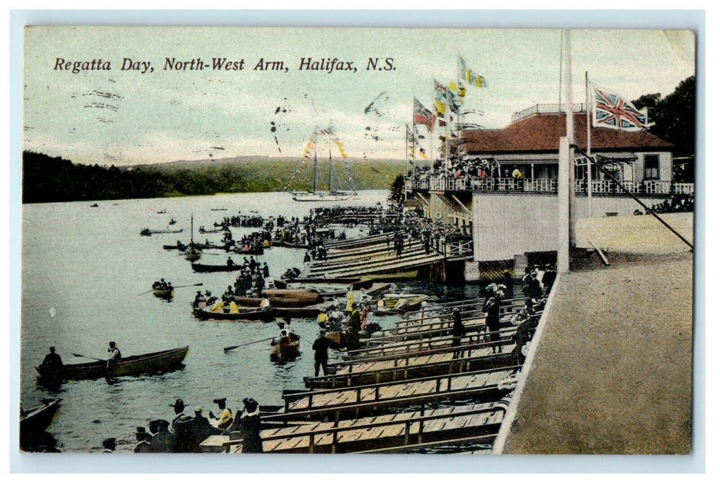 1909 Regatta Day North West Arm Halifax N.S Canada Posted Antique Postcard