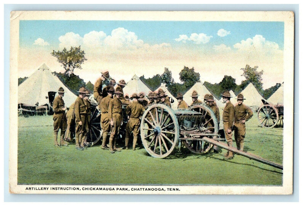 c1920's Artillery Instruction Chickamauga Park Chattanooga Tennessee TN Postcard