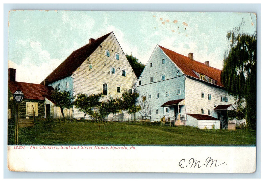 1906 The Cloisters Saal and Sister House Ephrata Pennsylvania PA Posted Postcard
