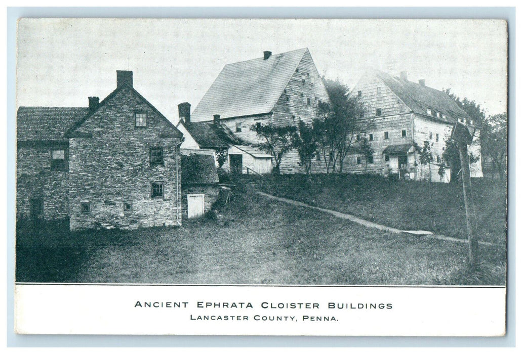 c1940s Ancient Ephrata Cloister Buildings Lancaster County PA Postcard