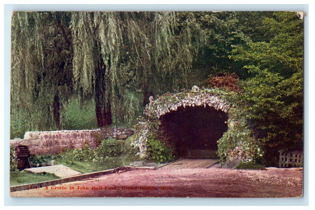 c1910 A Grotto In a John Ball Park Grand Rapids Michigan MI Posted Postcard