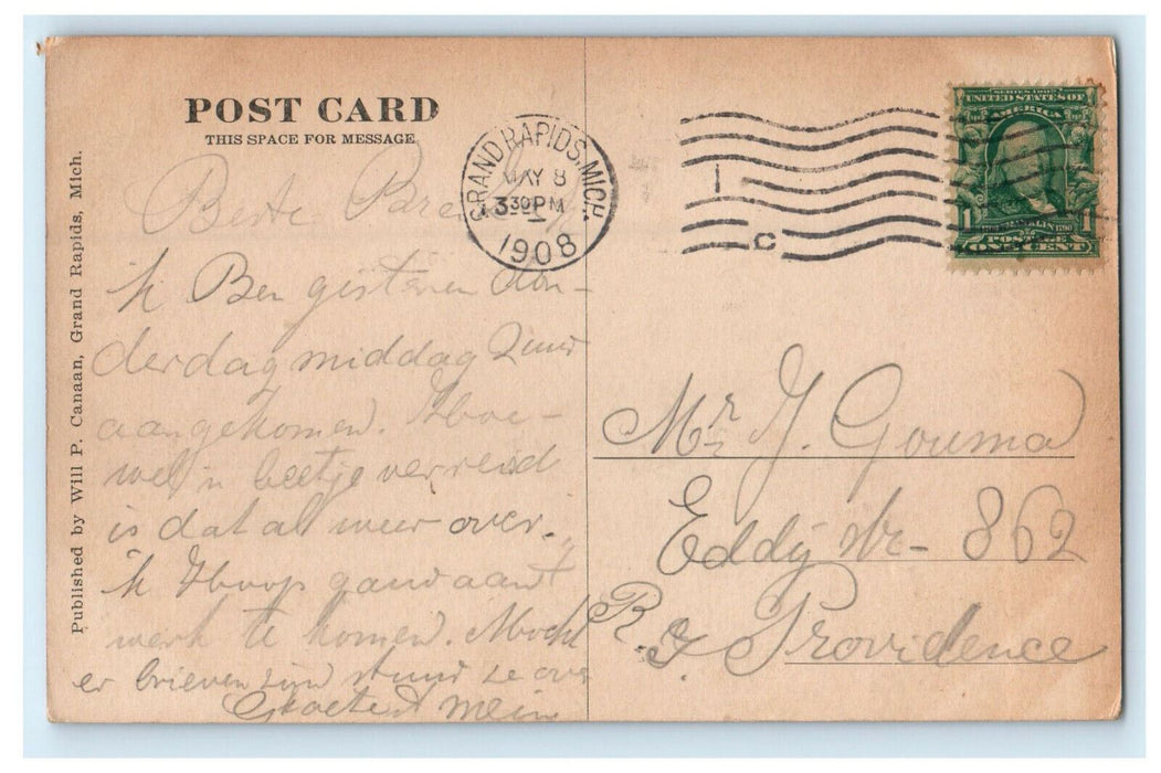 c1910 A Grotto In a John Ball Park Grand Rapids Michigan MI Posted Postcard