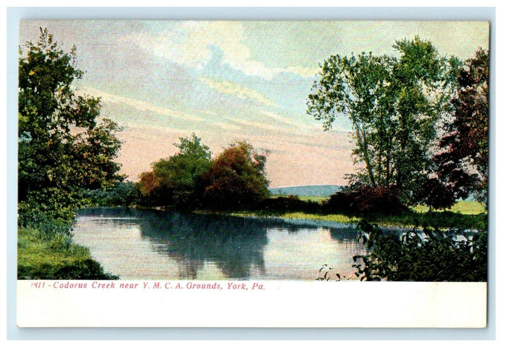 c1910's Codorus Creek Near Y.M.C.A Grounds York Pennsylvania PA Antique Postcard