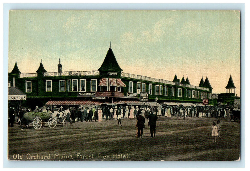 c1910 Forest Pier Hotel, Old Orchard Maine ME Unposted Antique Postcard