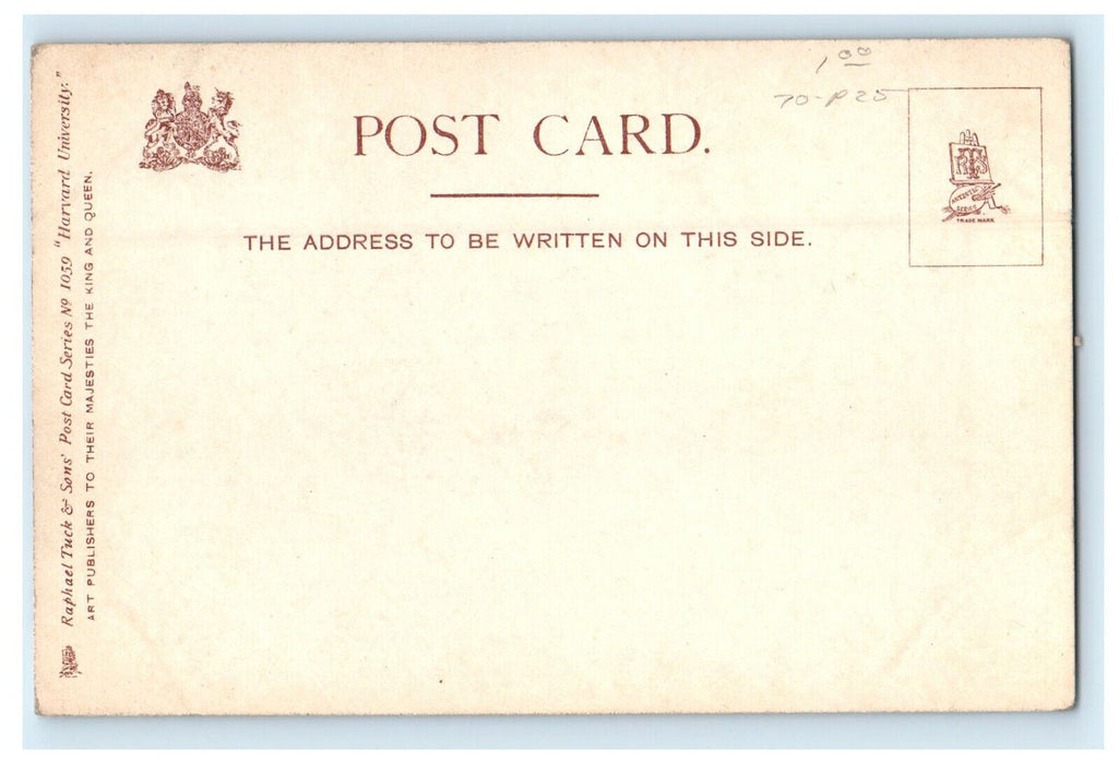 c1905 Harvard University Gate Massachusetts Ave Cambridge MA Tuck Postcard