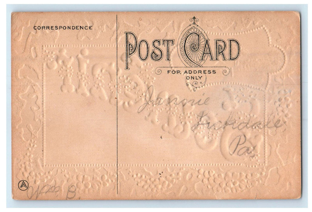 c1910 Souvenir Bordnersville Pennsylvania PA Embossed Posted Postcard