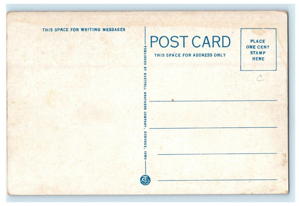 c1920's Excursion Steamer J.S Landing At Dubuque Iowa IA Vintage Postcard