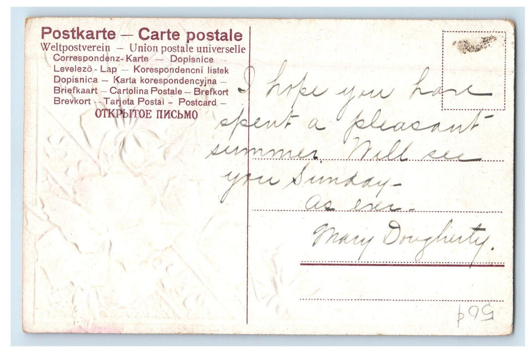 c1910 Greetings from Baltimore Maryland MD Antique Posted Embossed Postcard