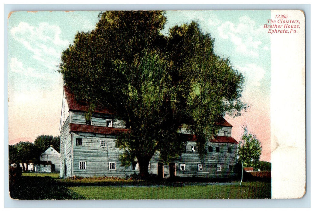 c1905 Big Tree View, The Cloisters Brother House Ephrata PA Unposted Postcard